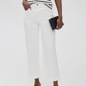 Madewell White The Perfect Vintage Wide Leg Crop Jean